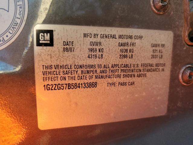 Photo 12 VIN: 1G2ZG57B584133868 - PONTIAC G6 BASE 