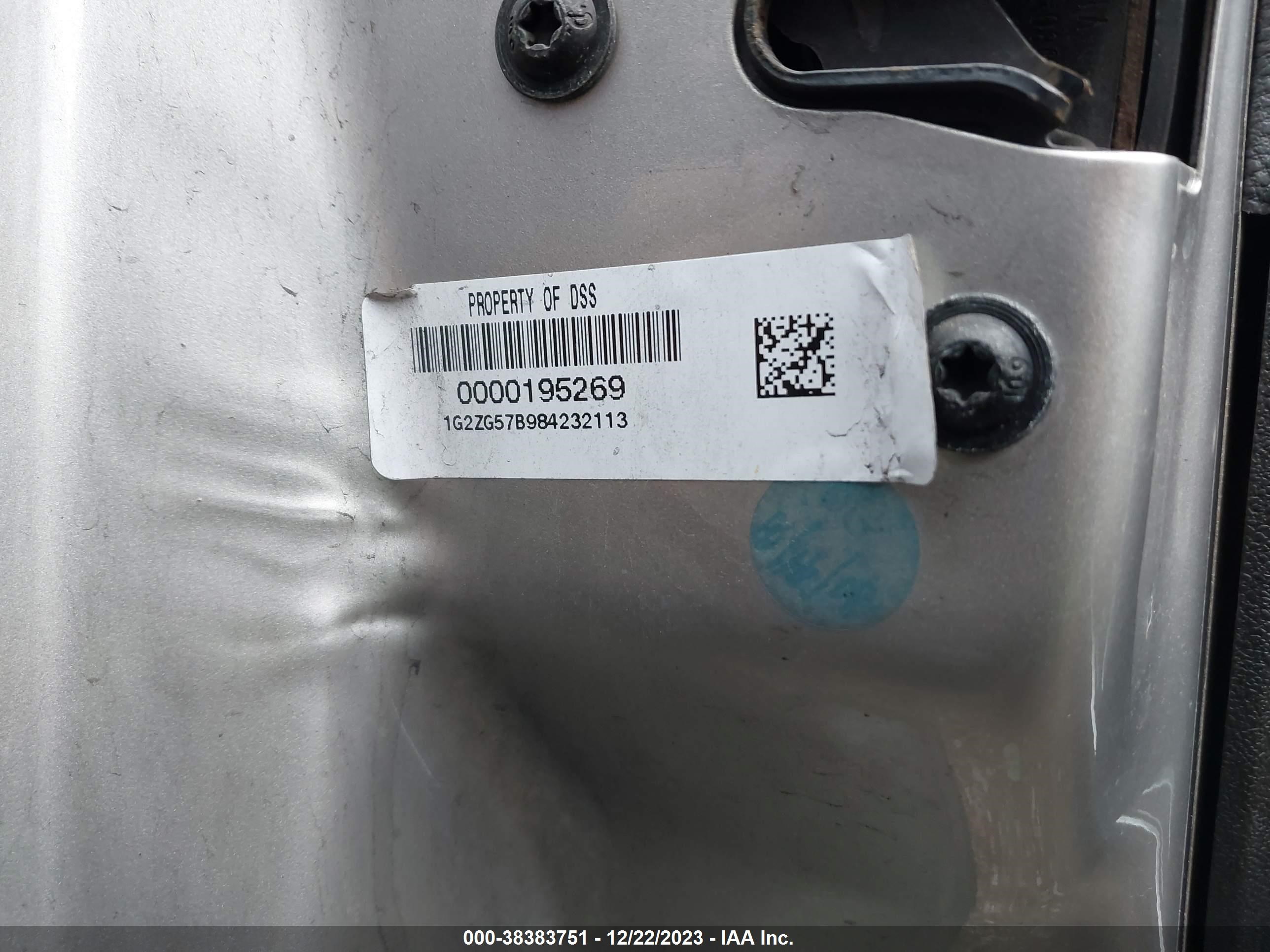 Photo 8 VIN: 1G2ZG57B984232113 - PONTIAC G6 