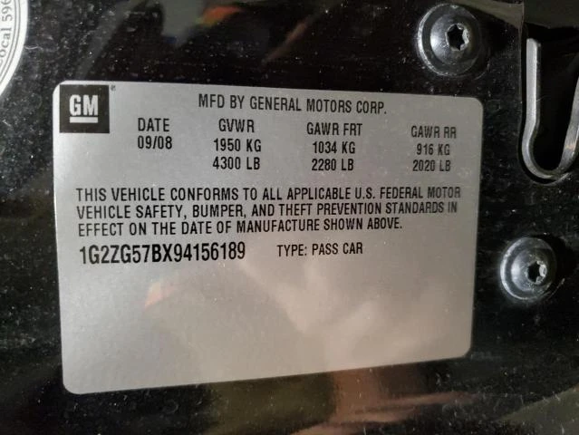 Photo 11 VIN: 1G2ZG57BX94156189 - PONTIAC G6 