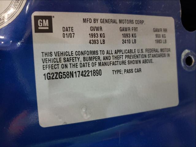 Photo 9 VIN: 1G2ZG58N174221890 - PONTIAC G6 BASE 