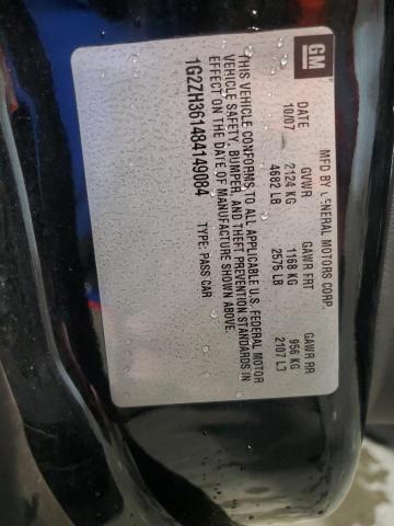 Photo 11 VIN: 1G2ZH361484149084 - PONTIAC G6 GT 