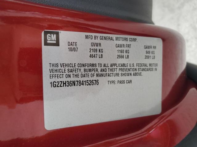 Photo 11 VIN: 1G2ZH36N784152676 - PONTIAC G6 GT 