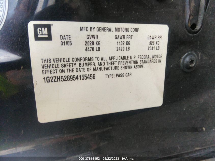 Photo 8 VIN: 1G2ZH528954155456 - PONTIAC G6 