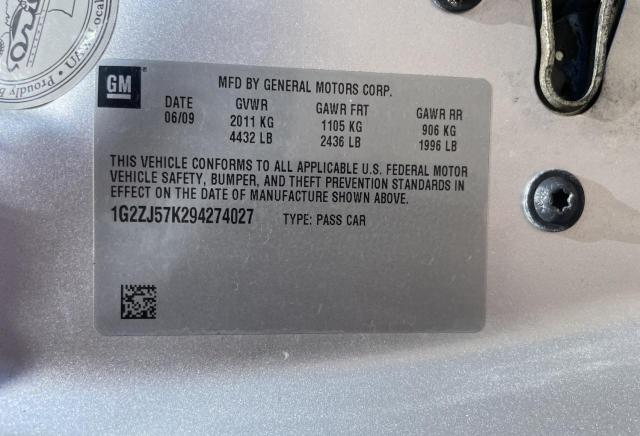 Photo 9 VIN: 1G2ZJ57K294274027 - PONTIAC G6 