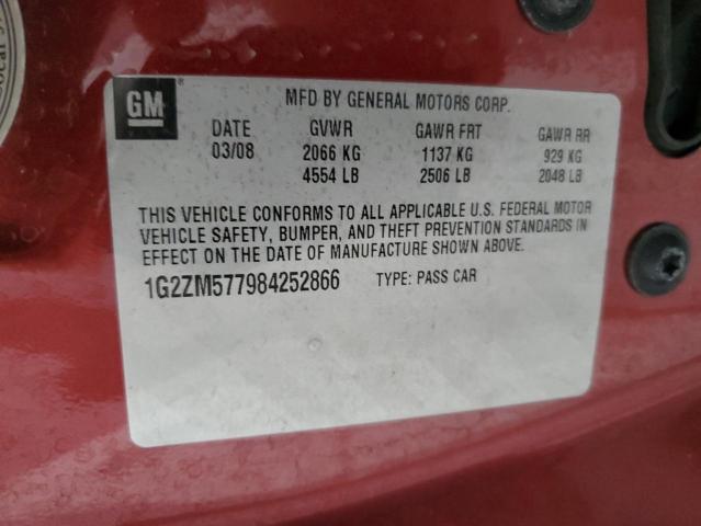 Photo 9 VIN: 1G2ZM577984252866 - PONTIAC G6 GXP 