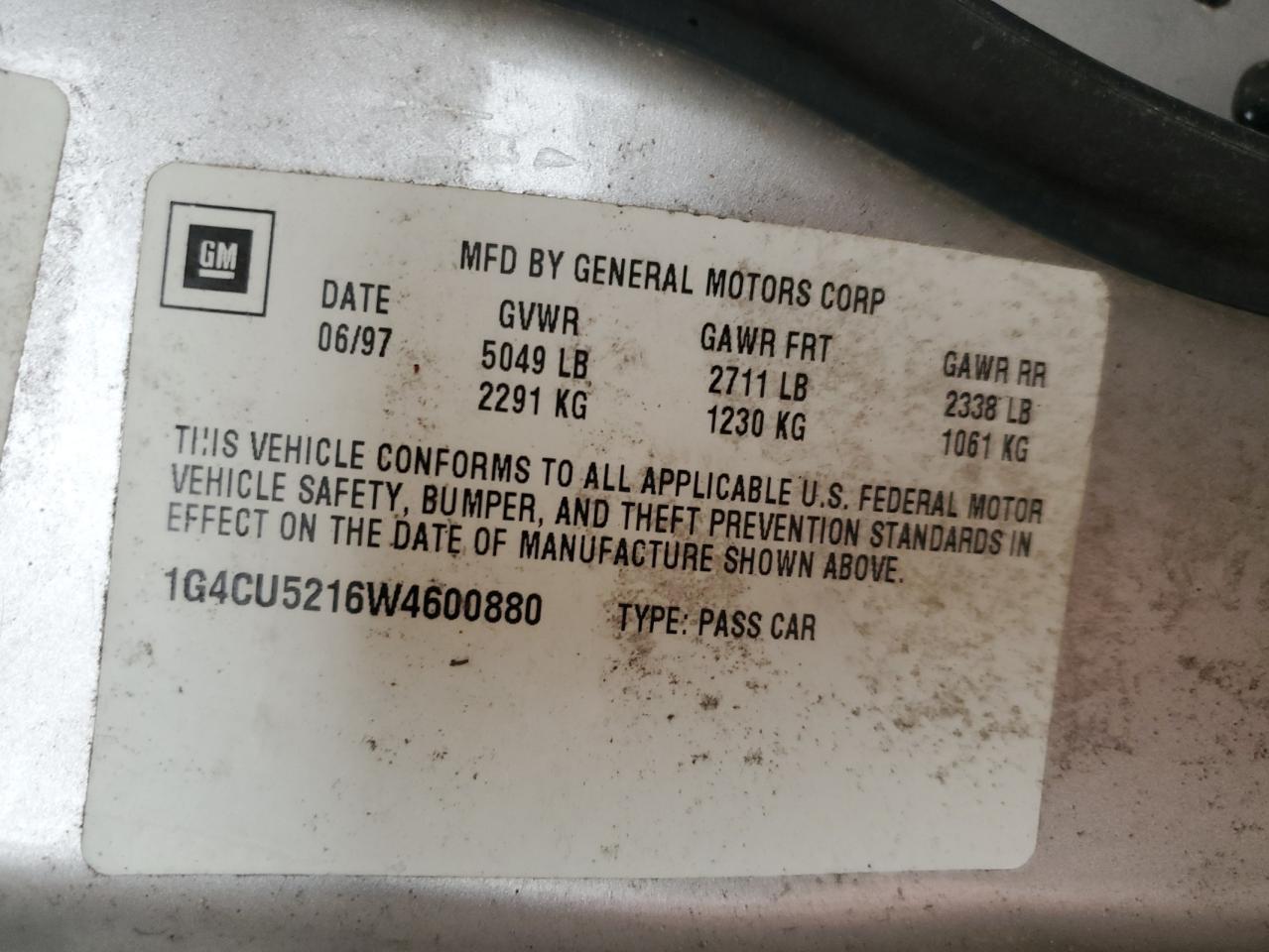 Photo 11 VIN: 1G4CU5216W4600880 - BUICK PARK AVENUE 