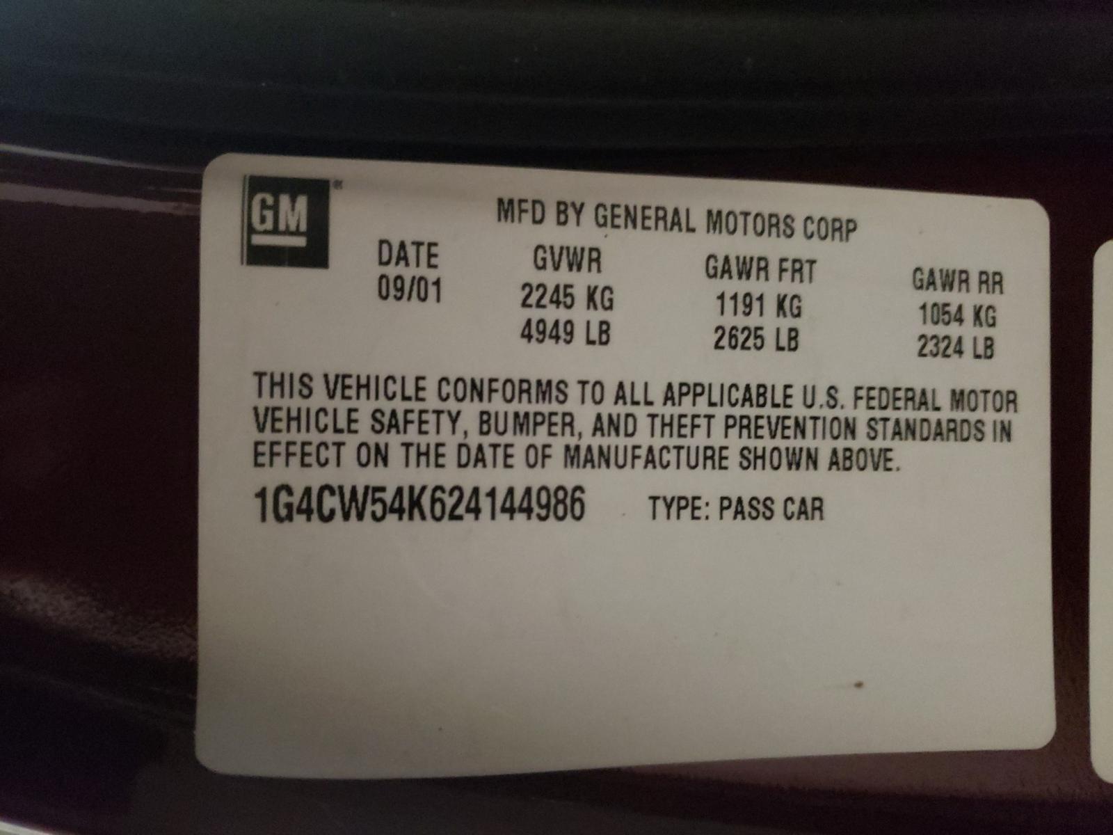 Photo 9 VIN: 1G4CW54K624144986 - BUICK PARK AVENU 