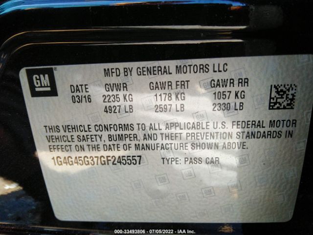 Photo 8 VIN: 1G4G45G37GF245557 - BUICK LACROSSE 