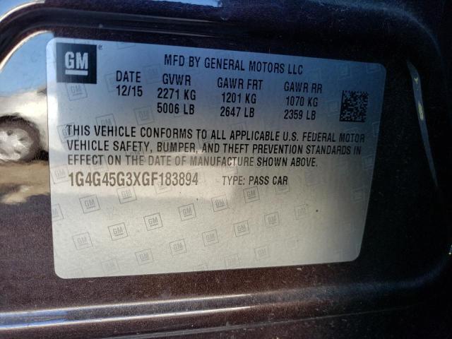 Photo 9 VIN: 1G4G45G3XGF183894 - BUICK LACROSSE S 