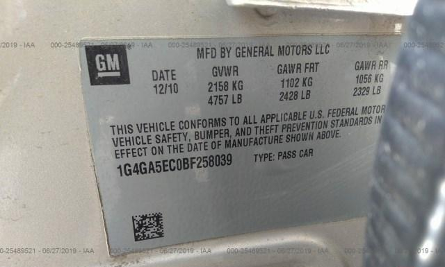 Photo 8 VIN: 1G4GA5EC0BF258039 - BUICK LACROSSE 