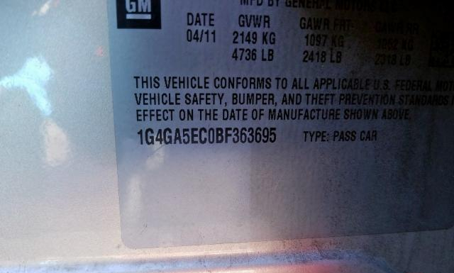 Photo 9 VIN: 1G4GA5EC0BF363695 - BUICK LACROSSE 