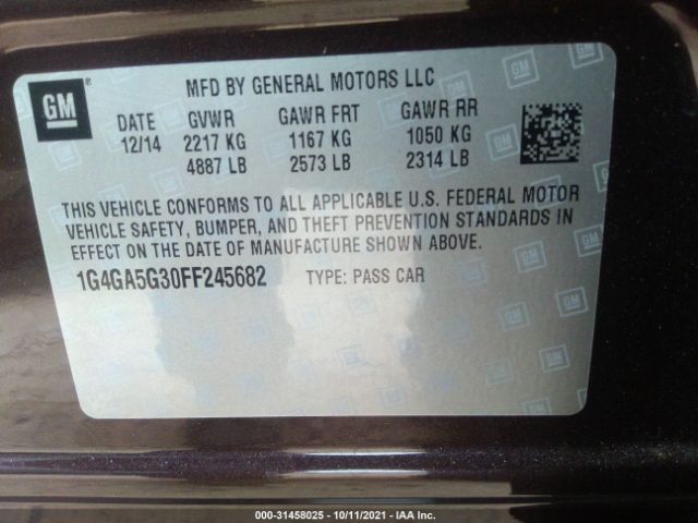 Photo 8 VIN: 1G4GA5G30FF245682 - BUICK LACROSSE 