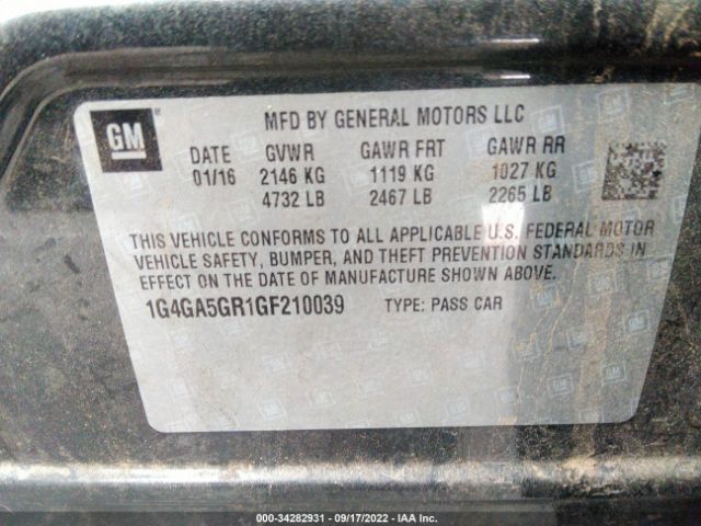 Photo 8 VIN: 1G4GA5GR1GF210039 - BUICK LACROSSE 