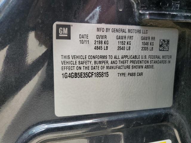 Photo 11 VIN: 1G4GB5E35CF185815 - BUICK LACROSSE 