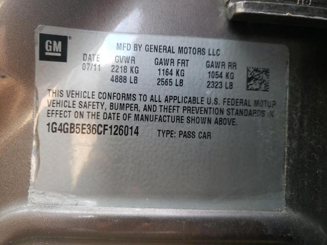 Photo 9 VIN: 1G4GB5E36CF126014 - BUICK LACROSSE C 