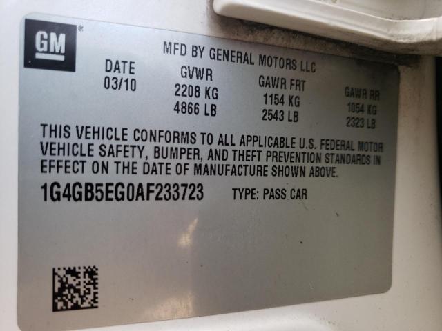 Photo 11 VIN: 1G4GB5EG0AF233723 - BUICK LACROSSE C 