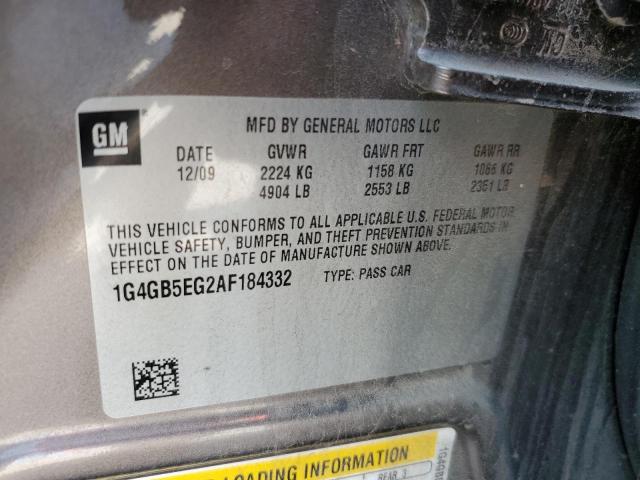 Photo 9 VIN: 1G4GB5EG2AF184332 - BUICK LACROSSE C 