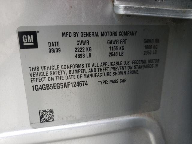 Photo 9 VIN: 1G4GB5EG5AF124674 - BUICK LACROSSE C 