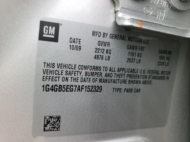 Photo 9 VIN: 1G4GB5EG7AF152329 - BUICK LACROSSE C 