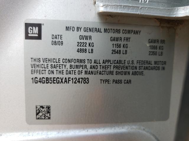 Photo 9 VIN: 1G4GB5EGXAF124783 - BUICK LACROSSE C 