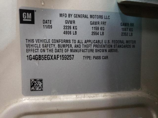 Photo 9 VIN: 1G4GB5EGXAF159257 - BUICK LACROSSE C 