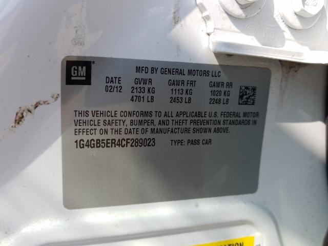 Photo 9 VIN: 1G4GB5ER4CF289023 - BUICK LACROSSE C 