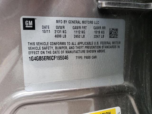 Photo 11 VIN: 1G4GB5ER6CF195046 - BUICK LACROSSE 