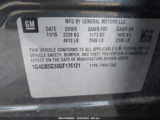 Photo 8 VIN: 1G4GB5G30GF176121 - BUICK LACROSSE 