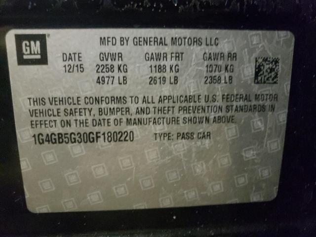 Photo 9 VIN: 1G4GB5G30GF180220 - BUICK LACROSSE 