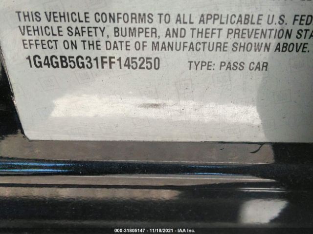 Photo 8 VIN: 1G4GB5G31FF145250 - BUICK LACROSSE 