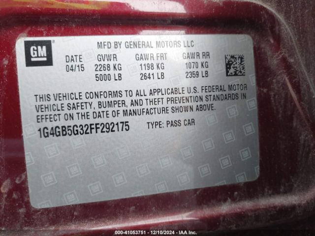 Photo 8 VIN: 1G4GB5G32FF292175 - BUICK LACROSSE 