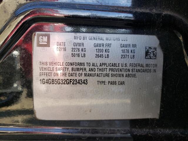 Photo 9 VIN: 1G4GB5G32GF234343 - BUICK LACROSSE 