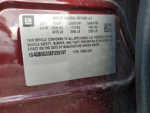 Photo 11 VIN: 1G4GB5G33EF259197 - BUICK LACROSSE 