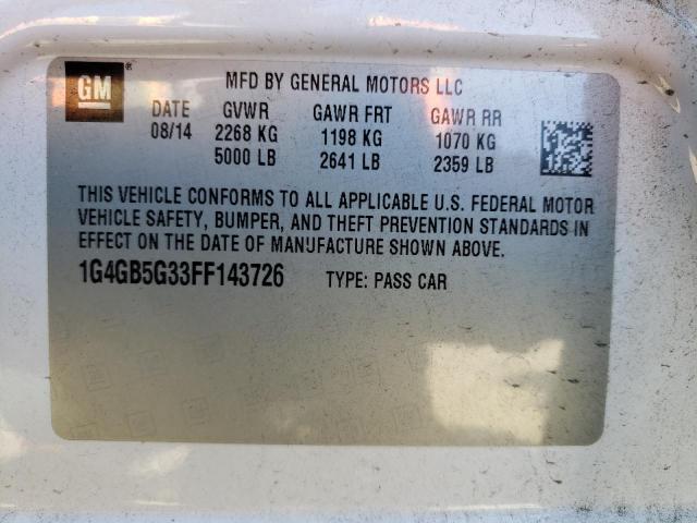 Photo 9 VIN: 1G4GB5G33FF143726 - BUICK LACROSSE 