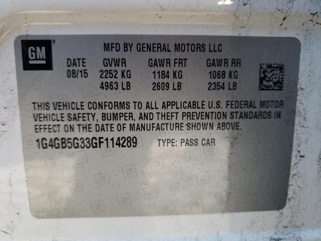 Photo 9 VIN: 1G4GB5G33GF114289 - BUICK LACROSSE 