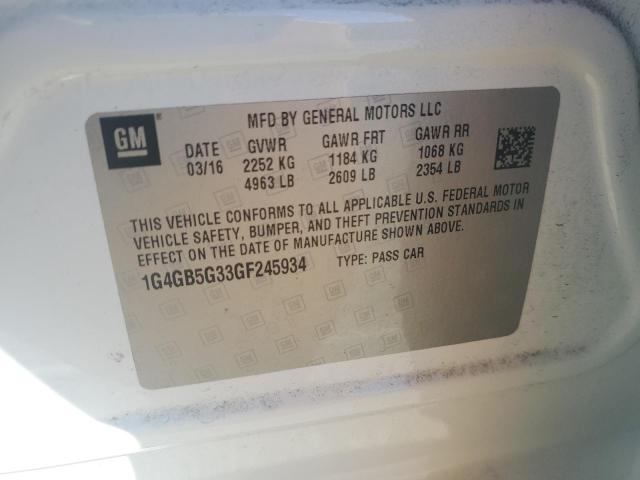 Photo 11 VIN: 1G4GB5G33GF245934 - BUICK LACROSSE 