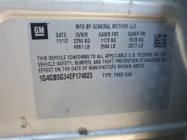 Photo 11 VIN: 1G4GB5G34EF174823 - BUICK LACROSSE 