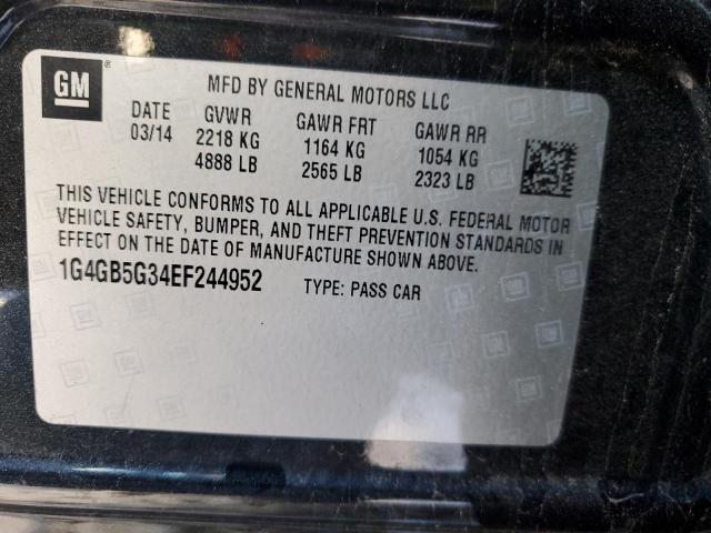 Photo 12 VIN: 1G4GB5G34EF244952 - BUICK LACROSSE 