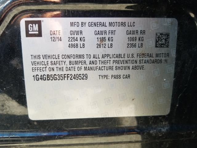 Photo 9 VIN: 1G4GB5G35FF249529 - BUICK LACROSSE 