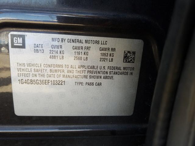 Photo 9 VIN: 1G4GB5G36EF103221 - BUICK LACROSSE 