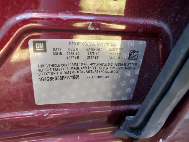 Photo 12 VIN: 1G4GB5G36FF271605 - BUICK LACROSSE 