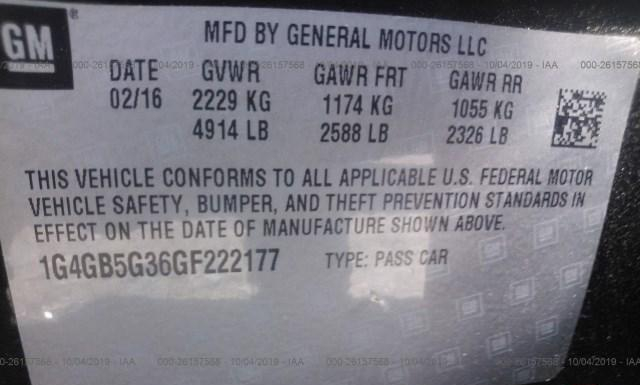 Photo 8 VIN: 1G4GB5G36GF222177 - BUICK LACROSSE 