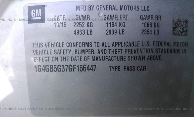 Photo 8 VIN: 1G4GB5G37GF156447 - BUICK LACROSSE 