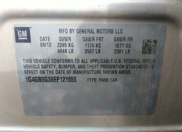 Photo 8 VIN: 1G4GB5G38EF121655 - BUICK LACROSSE 