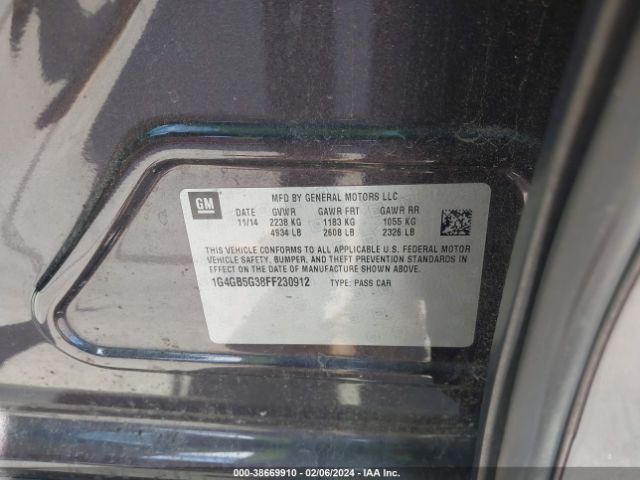 Photo 8 VIN: 1G4GB5G38FF230912 - BUICK LACROSSE 