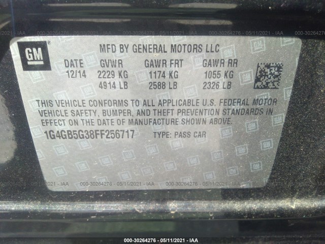 Photo 8 VIN: 1G4GB5G38FF256717 - BUICK LACROSSE 