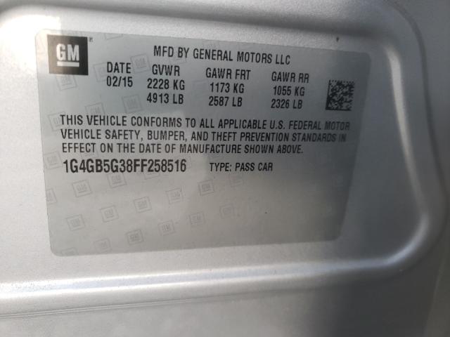 Photo 9 VIN: 1G4GB5G38FF258516 - BUICK LACROSSE 