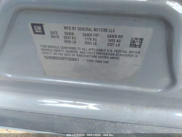 Photo 8 VIN: 1G4GB5G38FF320657 - BUICK LACROSSE 