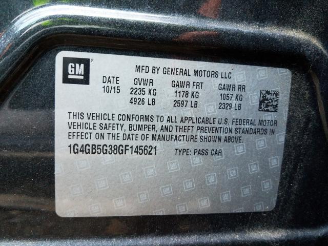 Photo 9 VIN: 1G4GB5G38GF145621 - BUICK LACROSSE 