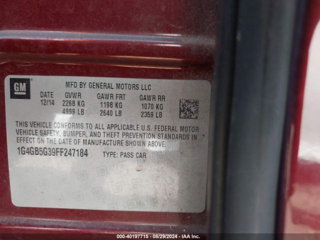 Photo 8 VIN: 1G4GB5G39FF247184 - BUICK LACROSSE 